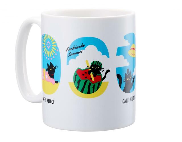 5種のイラストが描かれた限定マグカップ