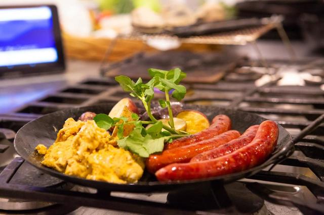 朝採れ野菜サラダをさっそくインスタにアップ！