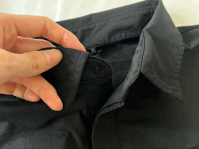 【ワークマン　ドライストレッチ半袖ポロシャツ】スナップボタンなので、留めるのも外すのもラク◎