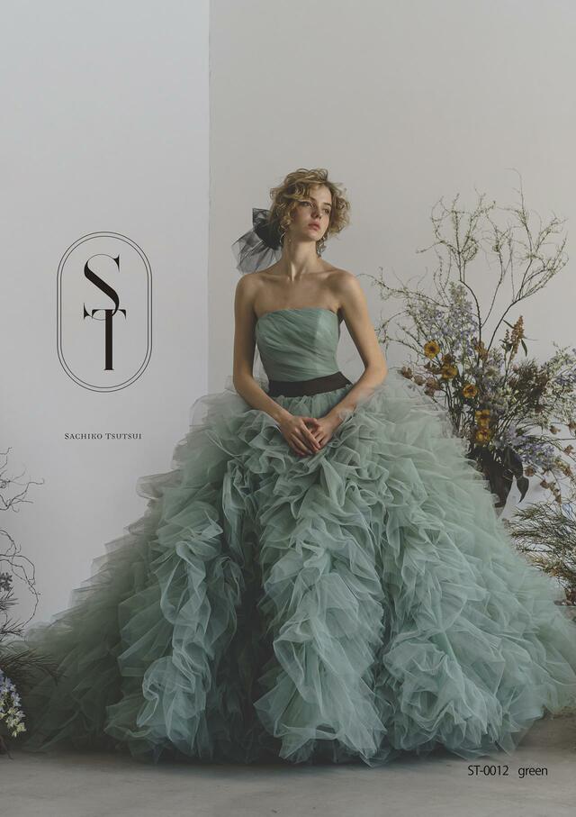 「ST」新作ウェディングドレス ST-0012_Green