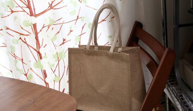 【無印良品 ジュートマイバッグ】無造作に置いておいてもおしゃれ感があります◎