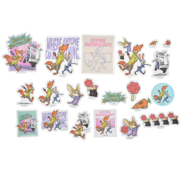 ズートピア シール・ステッカー クリア 貼ってはがせる Sticker Collection ZOOTOPIA COMIC STYLE 700円