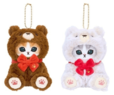 mofusand展 テディベアにゃんマスコット（ブラウン、アイボリー） 各1,650円 ※お一人様各1点まで