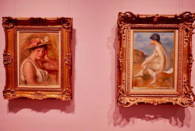 左：ピエール＝オーギュスト・ルノワール《帽子の娘》1910年　SOMPO美術館　右：ピエール＝オーギュスト・ルノワール《浴女》1892-93年頃　SOMPO美術館