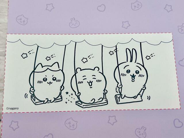 6.ブランコで遊ぶちいかわたち