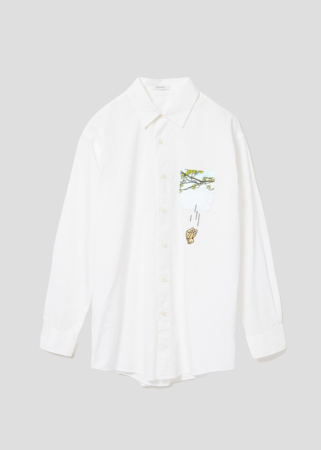 長袖シャツ「木から落ちるプー」6,900円(税込)(サイズ：S/M/L/XL)