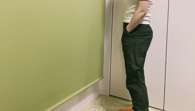 【ワークマン SOLOTEXバズライトストレッチ ジョガーパンツ】ヒップも引き締まって見えます