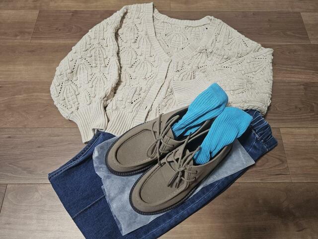 【GU ボリュームソールチロリアンシューズ】カジュアルなファッションにもOK!デニムとの相性も良いです◎