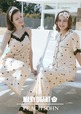 【MARY QUANT×PEACH JOHN】「デイジーレースシャツパジャマ」「デイジーレースワンピ（カップ付き）」／デイジーモチーフと“MARY QUANT”の筆記体調のロゴ、そしてドットの総柄がキャッチーなルームウェア
