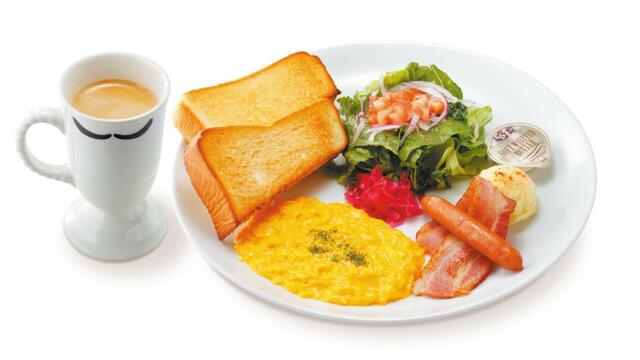 「ドンキースペシャルブレックファスト(スクランブルエッグ/プレーントースト)」<¥880>【びっくりドンキーのモーニングメニュー人気ランキング】