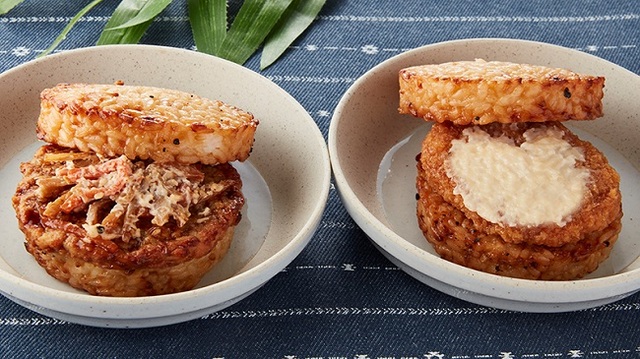 ライスバーガー　鶏つくねきんぴら／ライスバーガー　とんかつ