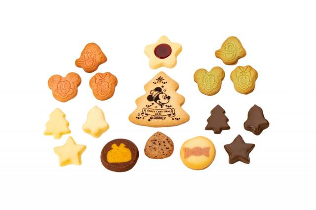 アソーテッド・クッキー｜1,300円｜165g[バタークッキー(プリント入り)、ベリージャム付きクッキー、ストロベリークッキー、グリーンアップルクッキー、ホワイトチョコレートカバード・バタークッキー、ミルクチョコレートカバード・チョコレートクッキー、チョコレート&オレンジクッキー、バター&ラズベリークッキー、チョコレートフレーク入りバタークッキー]