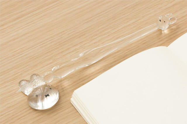 【ミッフィー×郵便局限定グッズ】ガラスペンボックスセット/ペンレスト約W30×H42.6mm、ガラスペン約W15×H180mm