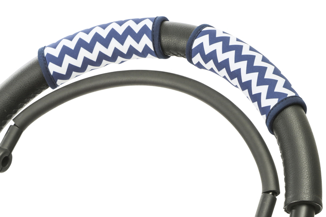 チューピー ベビーカー・ハンドルカバー・シングル/シェブロンネイビー