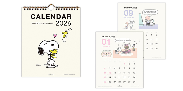 【PEANUTS 2026カレンダー&ダイアリー】リングカレンダー小:1,540円(税込)