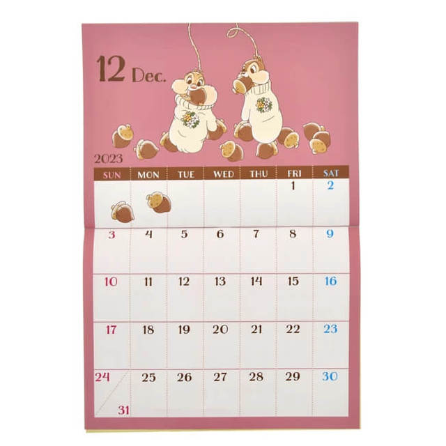 チップ&デール 壁掛けカレンダー 2023 クリップ付き CALENDARS & ORGANIZERS 2,200円