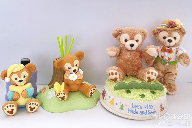 「ダッフィー&フレンズのスプリング・イン・ブルーム」ルームフレグランス（サイズ感比較）