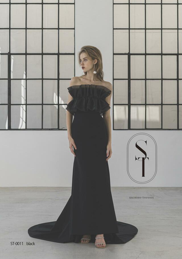 「ST」新作ウェディングドレス　ST-0011_Black