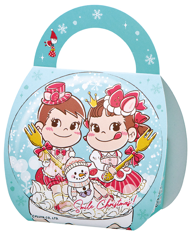 「クリスマスミニバッグギフト」＜11月上旬より順次発売、幅約125×奥行約65×高さ約155mm、各税込360円＞【不二家の2023年クリスマスケーキ】