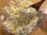 【コストコ 6種の具材のポテトサラダ】 キャベツや人参のシャキッと感がうれしい！食感がいいから飽きずに食べられる♪