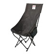 【コールマン / ファイヤーサイドヒーリングチェアNX HB（ヘザーブラック）】頭までゆったり寄りかかってリラックスできるロースタイルのハイバックチェア