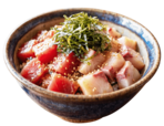 「マグロとブリ」<価格:1,000円(税込)>【“刺身食べ放題”で話題の『漁港食堂 秦野店』がリニューアルオープン!海鮮丼・定食・海鮮だし茶漬けなど、さらにメニューが充実!】