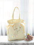 【Maison de FLEUR×サンリオキャラクターズ】パウピポ ダブルリボンギャザートート（カラー：Yellow）価格：6,600円（税込）