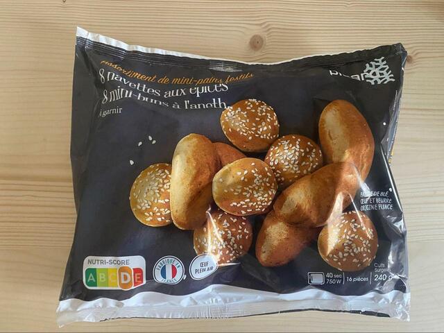 【Picard 2種類のミニパン（スパイス＆ディル）】2種類のミニパンの詰め合わせです