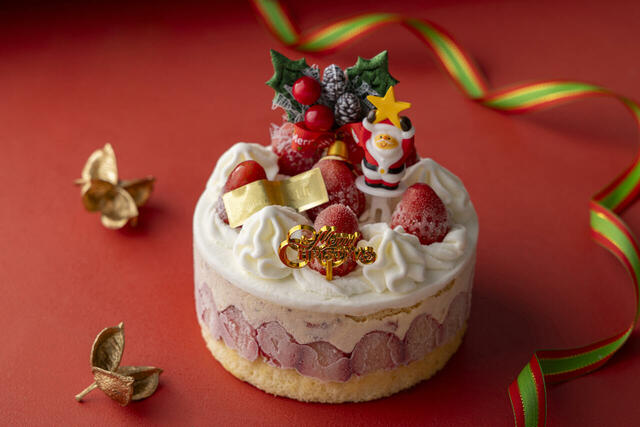 「＜ベルグの4月＞X'masストロベリーショート」＜価格：5,700円（配送料込み）＞【東急百貨店の“2025年クリスマスケーキ＆デリ・オードブル ”10月1日より予約開始！「SHIBUYA FOOD ISLANDS」には限定品が登場！】