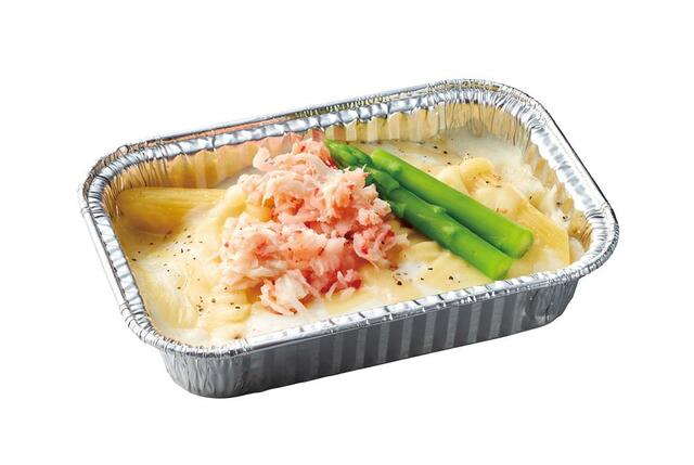 「紅ずわいとアスパラのクリームグラタン」＜390円/税込429円＞【焼肉きんぐの冬期間限定「北海道フェア」】