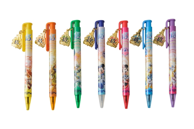 ボールペンセット ¥2,700 ※長さ約13.5cm（7本セット、黒インク）｜「東京ディズニーシー15周年 “ザ・イヤー・オブ・ウィッシュ” ～グランドフィナーレ～」スペシャルグッズ