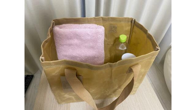 【ワークマン パラフィン帆布ミディアムトート】サイズは（約）幅35cm×高さ29cm×奥行20cm