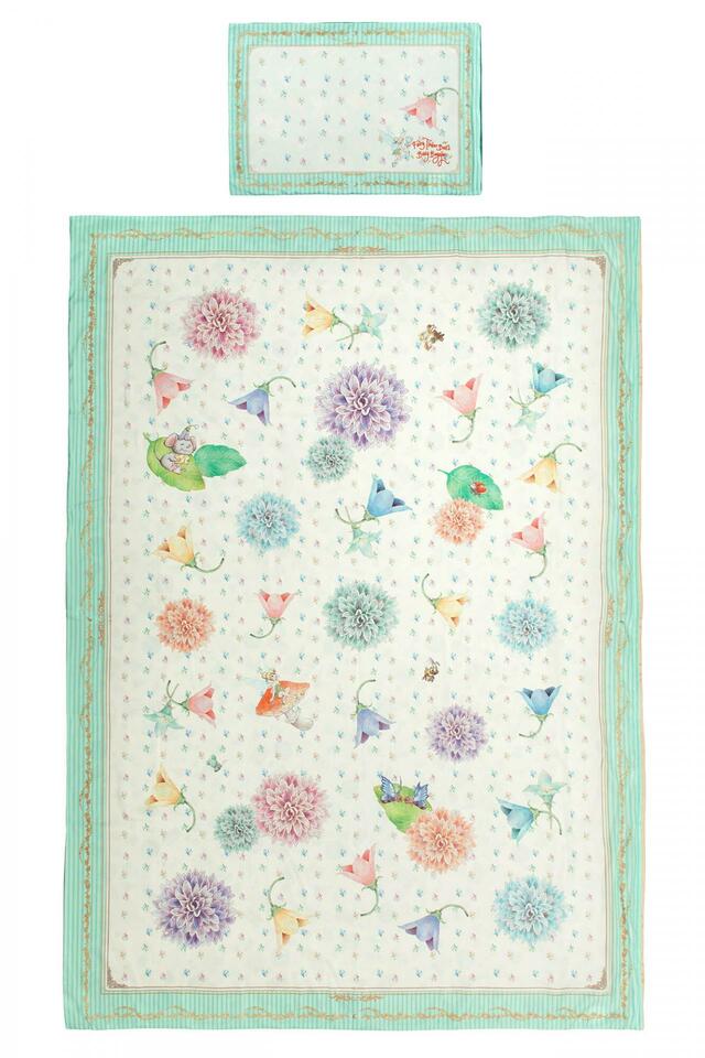 掛ふとんカバー 7,000円｜「フェアリー・ティンカーベルのビジーバギー」をテーマにしたグッズ｜東京ディズニーシー新テーマポート「ファンタジースプリングス」販売店舗：東京ディズニーシー「エンポーリオ」｜発売日：2024年5月28日（火）