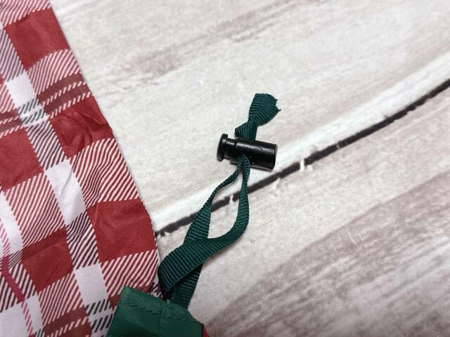 コードストッパー付きで巾着がしっかりとまります