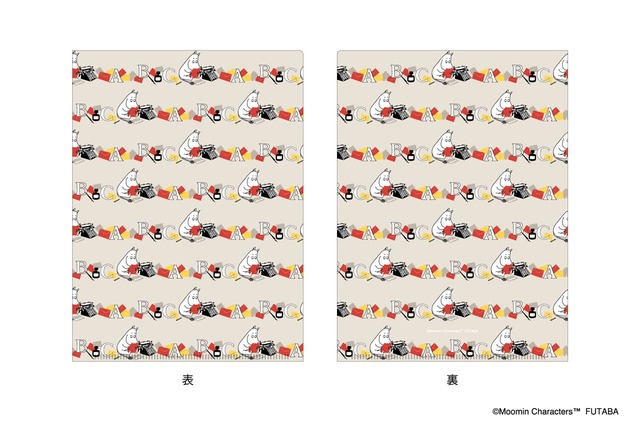 【ムーミン／ムーミン限定アートグッズ】「クリアファイル付きレターセット」商品サイズ：［クリアファイル］W148×H210ｍｍ　990円（A5クリアファイル1枚入/封筒3枚入/便箋6枚入）
