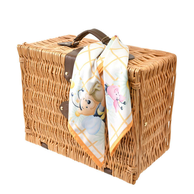 プーさん＆ピグレット ピクニックバスケット スカーフ付き HONEY DAY 8,800円