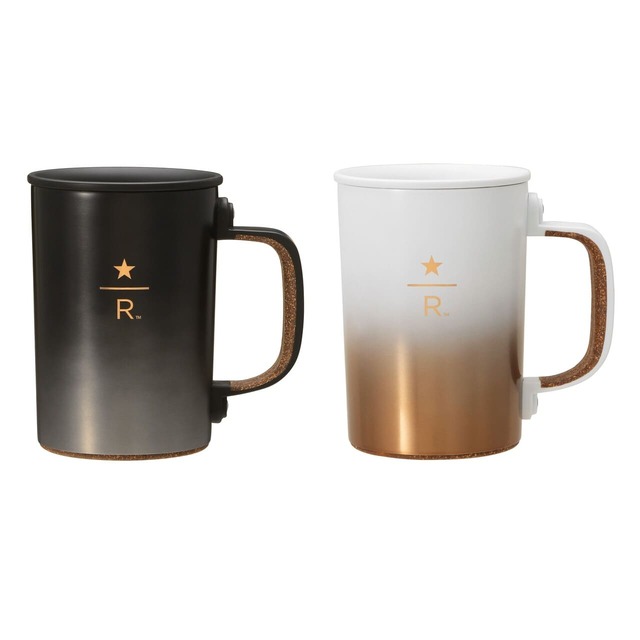 【スターバックス リザーブ® ロースタリー 東京】スターバックス リザーブ® 真空ステンレスマグブラック（左）/ホワイト（右）355ml　各￥4,900