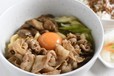 豚すき焼き風釜玉うどん定食(代々木PA)①