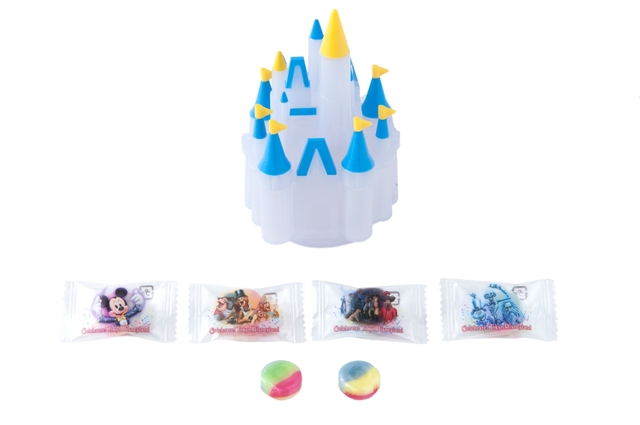 キャンディー ¥1,000 ※内容量:22g(ミックスフルーツ風味 8個)キャンディーのケースがミラーボールライト(別売り)に使えます|東京ディズニーランド「Celebrate! Tokyo Disneyland」スペシャルグッズ(2018年)