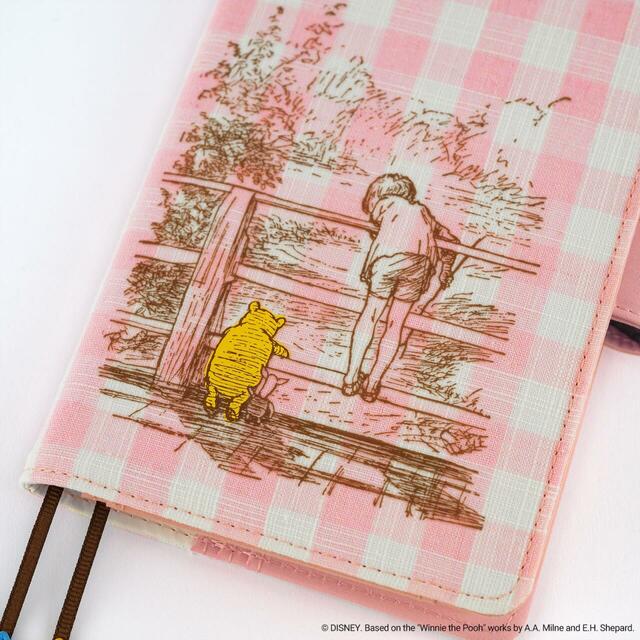 オリジナルサイズ(A6)手帳カバー「クマのプーさん 棒投げ橋」：4,620円