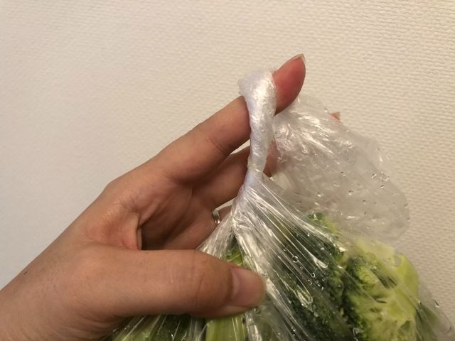 【ブロッコリーサラダ】入り口は結ばずにくるくる縛りで