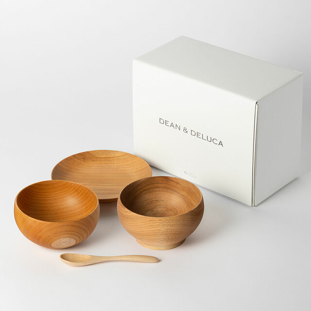 【DEAN & DELUCA ベビーシリーズ】天然木お食事ギフト(欅・胡桃・桜・楓)/¥13,200
