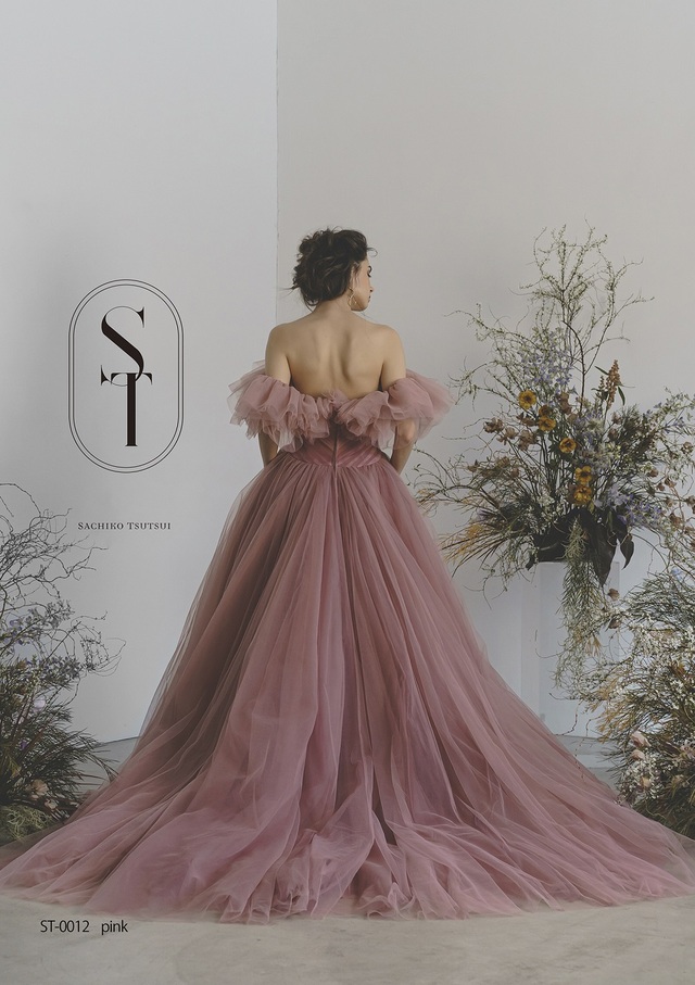 「ST」新作ウェディングドレス　ST-0012_Pink