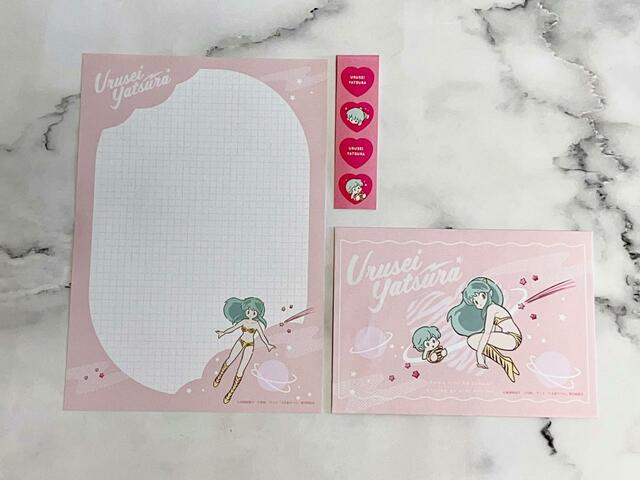 【100円ショップ×うる星やつら】ピンクは惑星モチーフ×ラムちゃん＆テンちゃんのデザイン♪