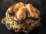 お好み焼本舗「牡蠣メニュー食べ放題付きプレミアムステーキコース」大粒牡蠣ねぎ焼(だし醤油)
