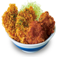 タレカツとから揚げの合い盛り丼
