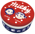 「ミルキー缶（不二家のミルキーデザイン）」＜ミルキー19粒入＞税込660円【milky70 since1951】