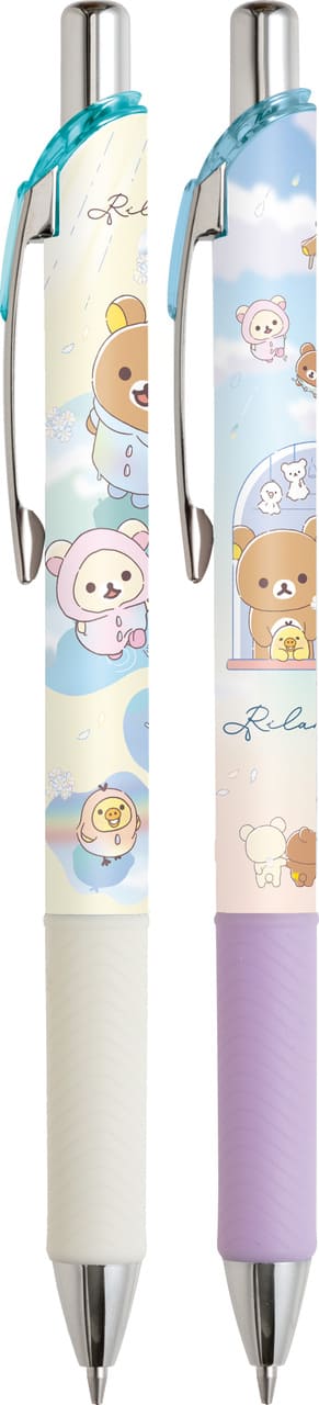 【雨のち晴れのリラックマ】「エナージェル シャープペン」各495円