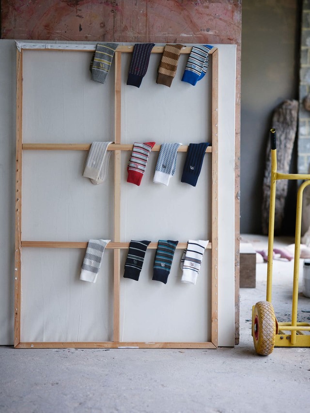 立体感のある柄が足元のアクセントに