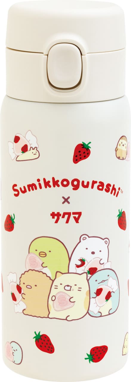 【すみっコぐらし×サクマいちごみるくキャンディ】「ステンレスボトル」3,520円　総柄がかわいい！